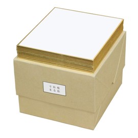 Sunshoan Shikishi Mini Shikishi, 1/4 Size (Height 5.3 inches x Width 4.8 inches (136 mm) x Width 4.8 inches (121 mm), 50 Sheets (Machine Made Swan Ko Paper) (For Signs)