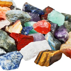 ClearOFF™ Natural Rough Mineral Rocks for Tumbling Cabbing Polishing Reiki Crystal Healing Display Specimens - Raw Tumblestones (454)