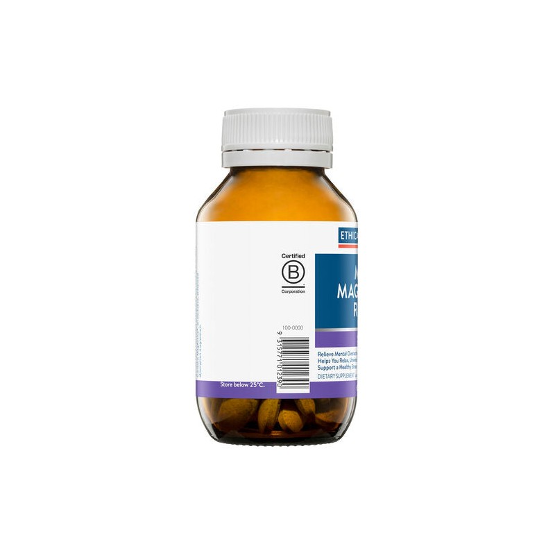Ethical Nutrients Mega Magnesium Relax Muscle Health 60 Tablets