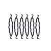 6 Black Plastic Double Hook Hair Clips Curlers Hair Bun