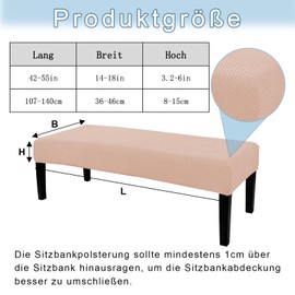 Lollanda Universal Cover for Dining Room Bench, Stretch Dining Bench Cover, Elastic Stretch Cover for Hotel, Banquet, Restaurant, Living Room, Bedroom (Khaki Colour)