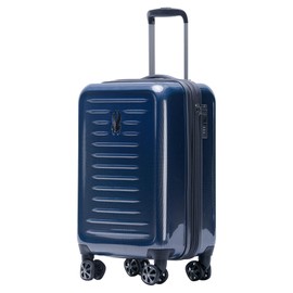 Spyder Rails 20 Inch Expandable Hardside Upright Suitcase with 360° Spinner Wheels, TSA Approved Lock, Navy