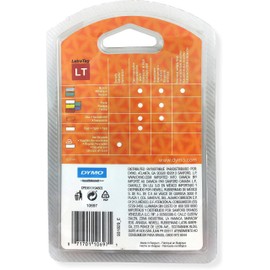 Dymo 10697 Self-Adhesive White Paper Labeling -Tape for LetraTag (LT) Label Makers; 3 Blister Packs (6 Refills); Each with Two 1/2" Wide x 13ft Long (12mm x 4m) Refill Rolls