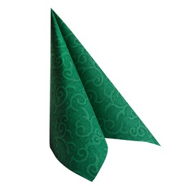 Papstar, Royal Collection #84884 Napkins 1/4 Fold 40 cm x 40 cm Dark Green Pack of 50