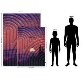 hotkoko Outdoor Camping Blanket,Warm Thick Camp Blankets with Sherpa Lining Soft Fleece Camping Blanket Puffy Camping Quilt for Cold Weather Traveling, Stadium, Hiking, Picnics