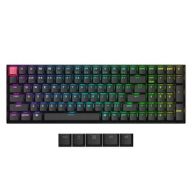 Keychron K4 QMK Wireless Custom Mechanical Keyboard, Hot Swappable 96% Layout Bluetooth/2.4G/USB-C Programmable, RGB Super Red Switch NKRO Gaming Keyboard for Mac/Windows/Gamers, Version 3