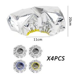 4 Pieces of Tinfoil Constant Temperature Hair Mask Caps, Tinfoil Caps, Hair Care Oil Caps, Deep Conditioning Heat Caps, Oil Hair Dye Caps, Steam Caps for Deep Conditioning