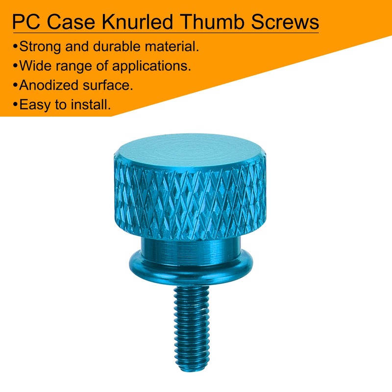 sourcing map 12pcs M3x8mm Knurled Thumb Screw Computer Case Threaded