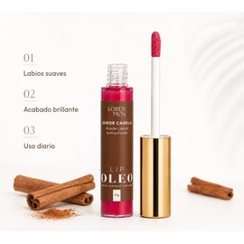 LIP OLEO Canela 10 g – Aceite Labial Transparente con Brillo, Vitamina E y Aceite de Almendras, Textura Ligera y Aplicador de Precisión