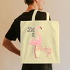 Flamingo Tote Bag Shoulder Bag - Reusable Shopping Bag for