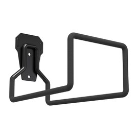 OLV Wall Mount Garden Hose Holder, Heavy Duty Water Hose Holder Easily Holds Up to 125 ft for Outside Yard Lawn, Black