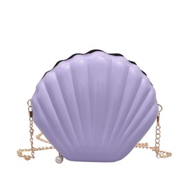 AIBEARTY Cute Seashell Shape Crossbody Purse Small Shoulder Bag with Chain for Women Little Girls