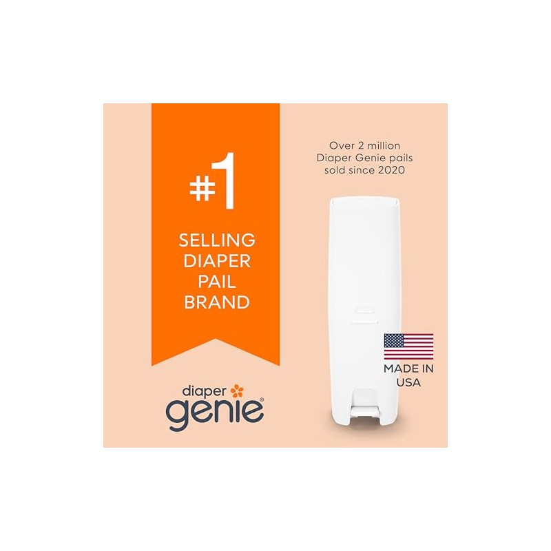 Diaper Genie Premier Nappy Bin Gift Set | Hands-Free Odour