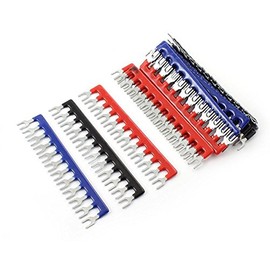 YXQ 100V 15A Jumper Block Terminal Strips Fork Type 12 Postions 15 Pcs