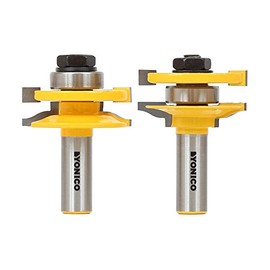 YONICO Cabinet Door Rail and Stile Router Bits Set 2 Bit Large Ogee 1/2-Inch Shank 12236