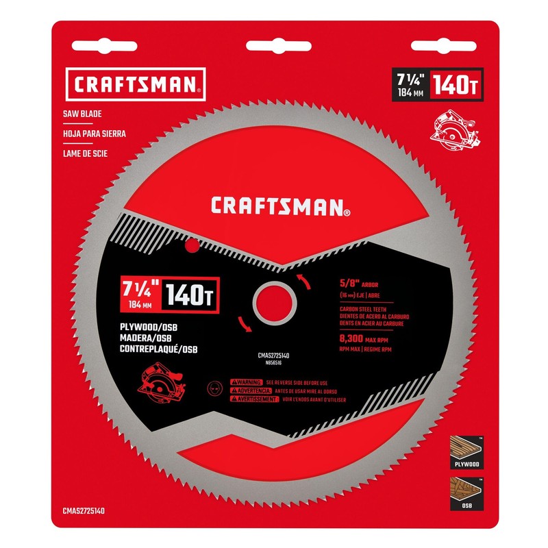 CRAFTSMAN 7-1/4 Inch 140 Tooth Fine Finish Carbon Circular Saw