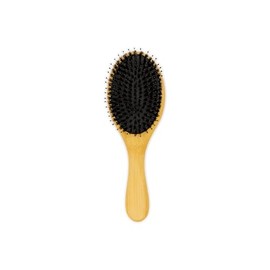Woodlife  Cepillo Ovalado de Bambú con Cerdas Naturales de Jabalí  Estimula el Folículo Piloso y Promueve el Crecimiento del Cabello.                 
