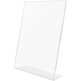 Lorell, LLR49208, L-Base Slanted Sign Holder Stand, 1 / Pack, Clear