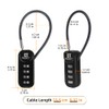 RESET-192 4 Digit Combination Padlock with 10cm(4 inch) Cable,Travel Lock