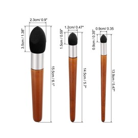 PATIKIL 3 Size Blending Stump Artist Blending Sponge Pen, 2 Set Washable Reusable Rubbing Sponge Brush Sketch Modification Sponge Pen Art Blenders Tool for Drawing Correction, Brown Red