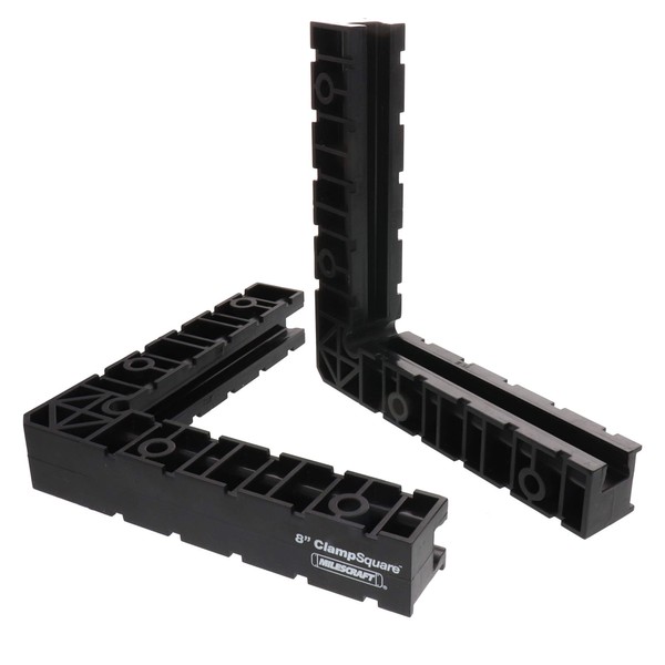 Milescraft 4011 8" ClampSquares - 90 Degree Corner Clamp, Positioning/Assembly Squares for Pictures Frames, Boxes, Etc Black