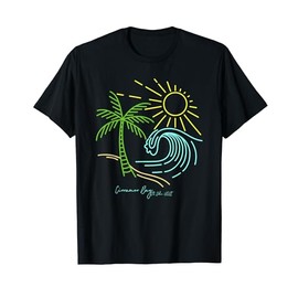 Cinnamon Bay St. John USVI Bright Simple Minimal Line Art T-Shirt
