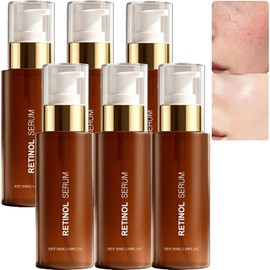 Suero de retinol antiarrugas para la cara, esencia Lifting reafirmante antienvejecimiento, hidratación profunda para suavizar las líneas finas, arrugas, aumento de colágeno, humedad (6 piezas)