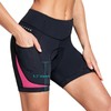 BALEAF Pantalones cortos acolchados 4D para mujer, ropa interior de