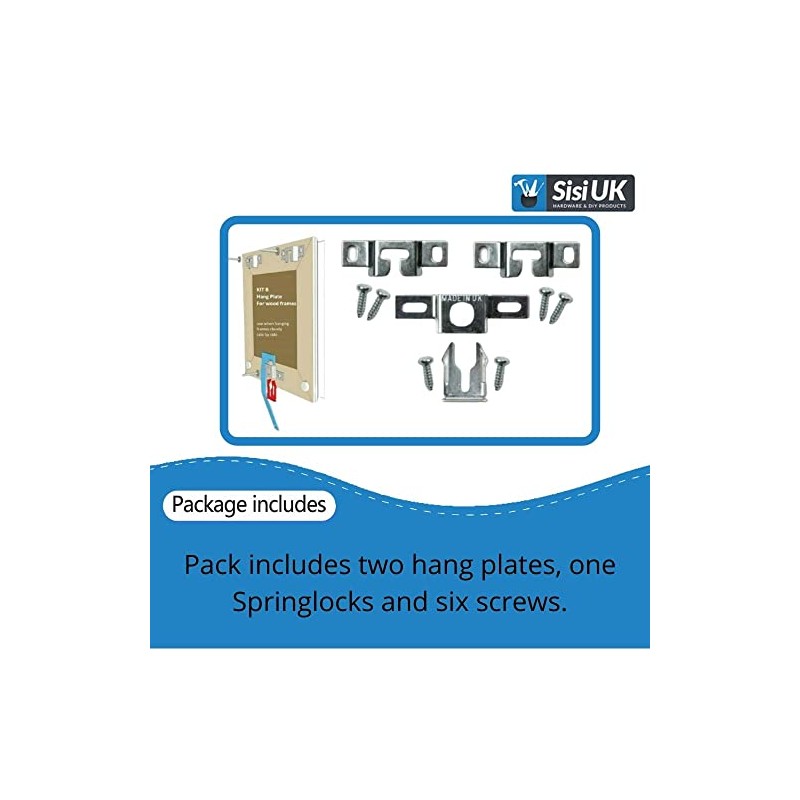 Anti Theft Security Picture Hangers Kit Spring Lock Quick Release