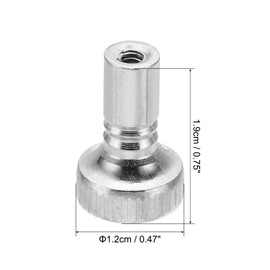 MECCANIXITY Lamp Switch Knob Replacement Silver Tone Metal On/Off Light Lamp Standard Size Replacement for Light and Fan Fixtures Pack of 4