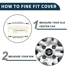 TUCKBOLD Car Wheel Center Hub Cap Rim Cover Hub Caps 60mm 2.36" OD | Snap-in Plastic for Most Cars Unpainted 1 Pc