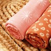 CoolaPeach Plain Weave Cotton Fabric Swaddle Blankets, 3-Pack Breathable Soft
