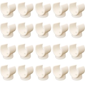 20 Pack PVC Pipe Clamps - Heavy-U-Shaped PEX Pipe Fasteners, Durable Plastic Tube Clips for Secure and Easy Installation Ideal for Plumbing DIY Projects and Organizing (18mm)