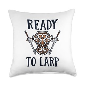 Kit LARP Costumes Men Beginners Accessories Gifts Ready Armor Weapons Character LARP Throw Pillow, 18x18, Multicolor