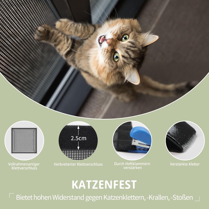 BKSAI Window Fly Screen, Cat Screen, No Drilling, Cat Net,