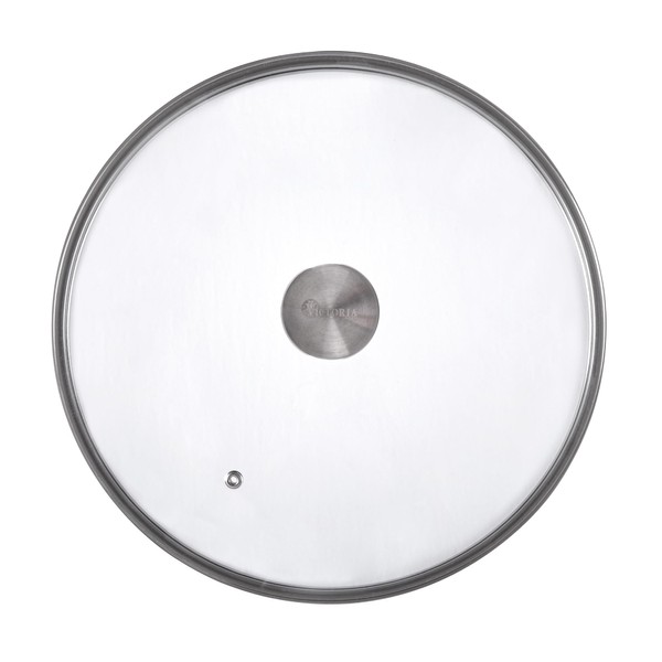 Victoria Round 12-Inch Glass Lid for Cast-Iron Skillet or Pan, Custom Made for Only Victoria Brand, Diameter 11.5-Inch