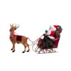 Kurt Adler Fabriché 10-Inch Santa in Sleigh with Deer Tablepiece