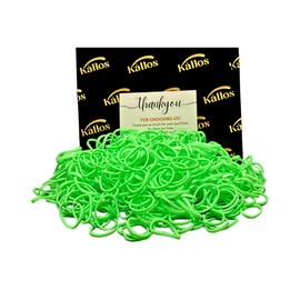 Kllos 500 Pack Rubber Bands for Hair C Durable, Non-Slip Elastic Hair Ties for All Ages, Perfect for Braids, Ponytails, and DIY Styling | No-Damage, Multi-Use Hair Accessories by Kllos (Green)
