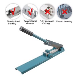 Cozyel Wire Duct Cutter Tool PVC Trunking Cutter Manual Plastic Wiring Duct 45° 90° Angle Adjustable Cutting Machine Electrician Special Cutting Device for Open Slot Wire Duct and Cover