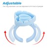 200 Pcs Glue Rings, Blue Lashes Glue Ring Cup Plastic