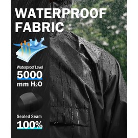SWISSWELL Men's Rain Jacket Waterproof Lightweight Packable Pullover Windbreaker with Hood for Travel Hiking Golf