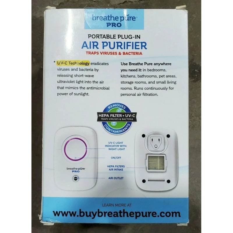 Breath Pro Pure Portable Plug in Air Filter A003947R2