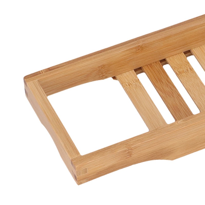 Bamboo Bathtub Tray Simple Durable Bathtub Rack Book Wine Holder