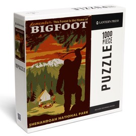 Shenandoah National Park, Virginia, Home of Bigfoot (1000 Piece Puzzle, Challenging Jigsaw Puzzle for Adults, Made in USA)