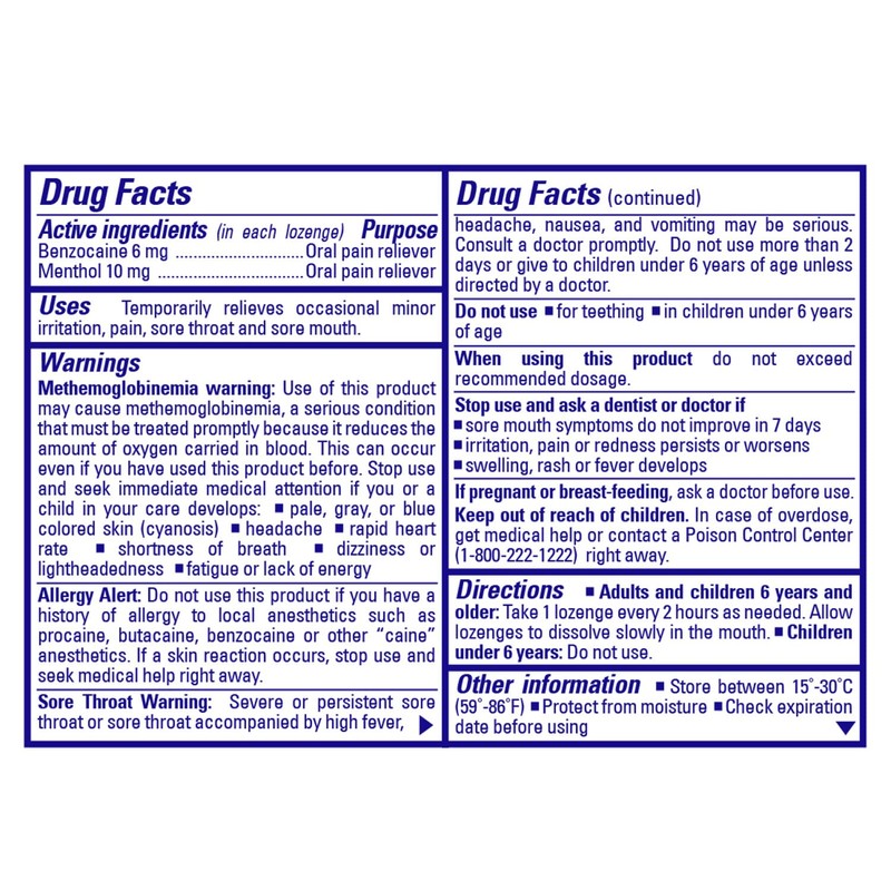 Chloraseptic Sore Throat Lozenges, Cherry, 18 Count, 1 Pack