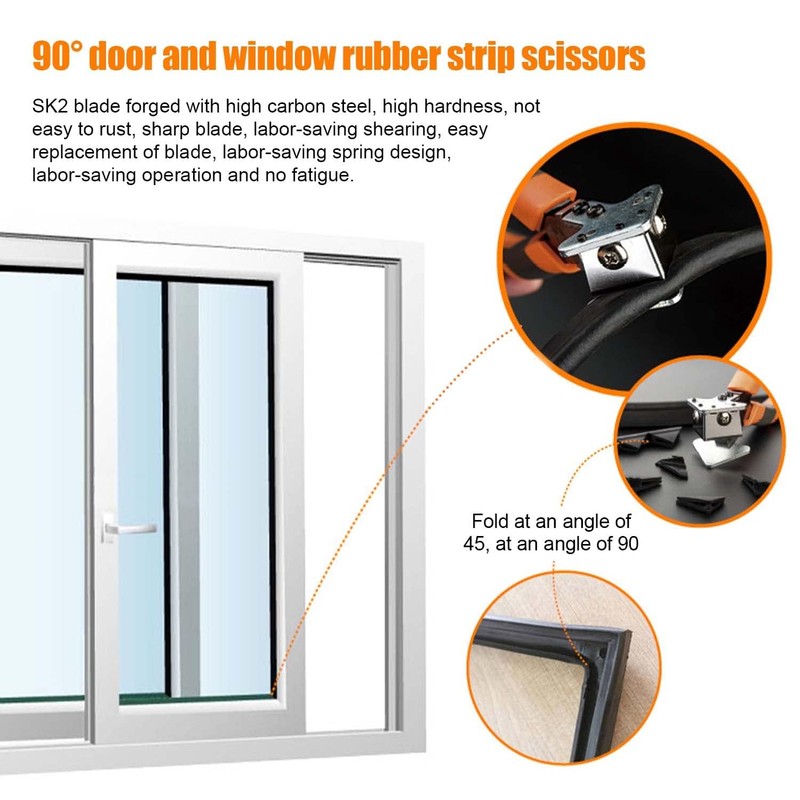V-shaped mitre scissors, rubber strips, scissors, 90° angle scissors, miter