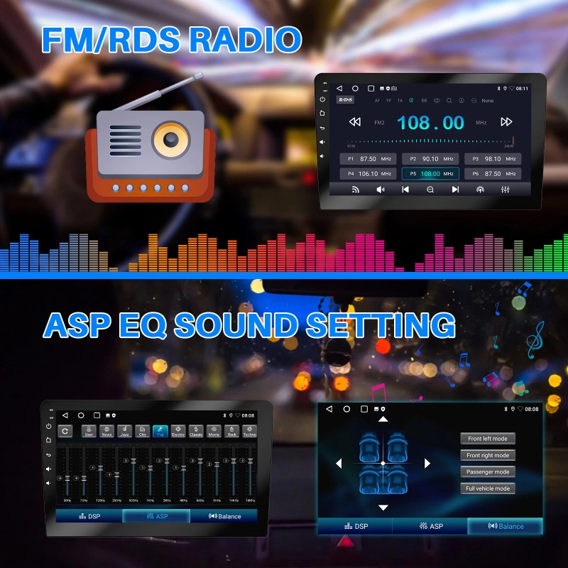 ESSGOO For Mitsubishi Lancer 2007-17 Apple Carplay Android 13 Car