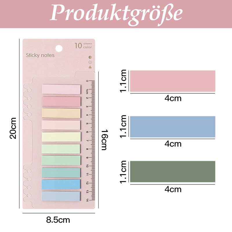 VEGCOO Morandi Sticky Marker, Sticky Marker, Index Tabs, 7-Piece Set