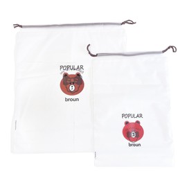 True Hearts Vinyl, Waterproof, Storage, Translucent Bags, Set of 20, Travel, Pool, Sports, Divided Size, Stylish, Cute, Large Size, Small Size (Translucent Bear)