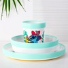 Stitch 3pcs Reusable Bicolor Premium Kids Dinner Tableware Set Plate,